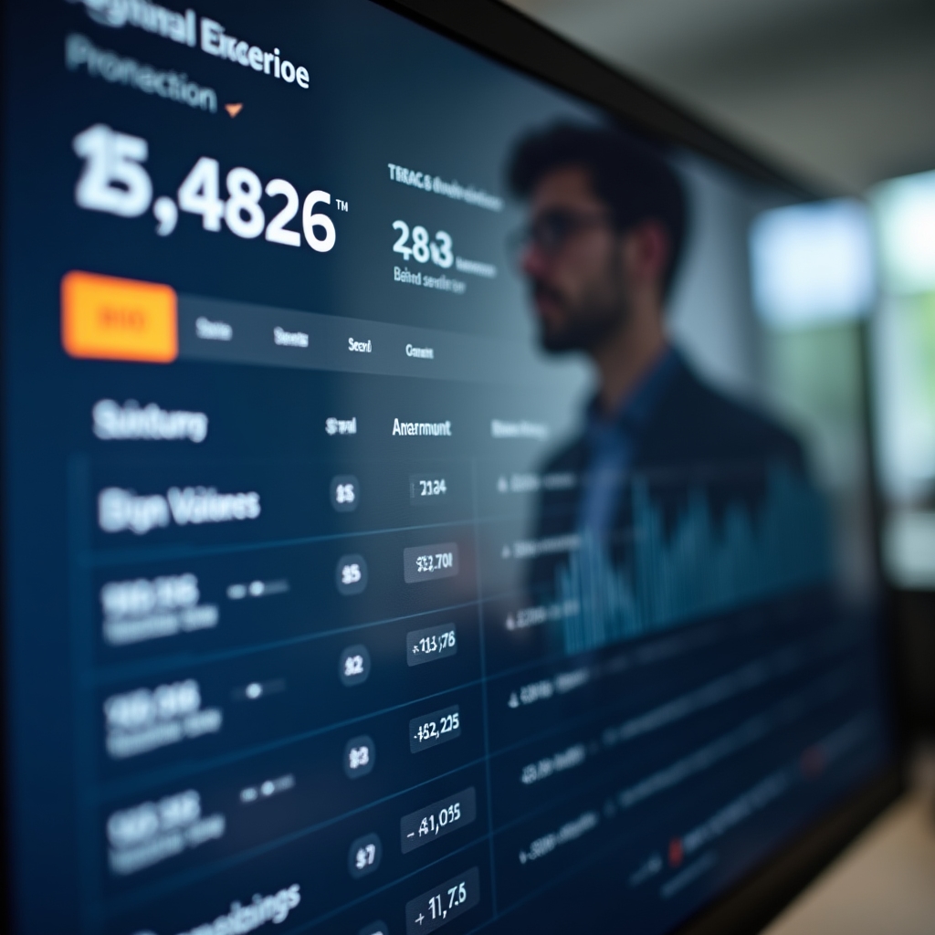 Financial services dashboard displaying transaction volume and account activity graphs